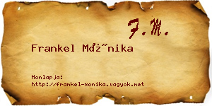 Frankel Mónika névjegykártya